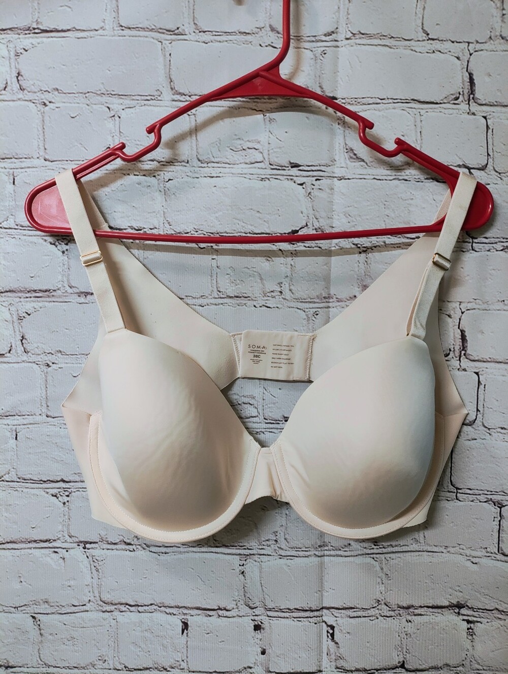 Soma Vanishing Bra Perfect Coverage 38C Blush Pink